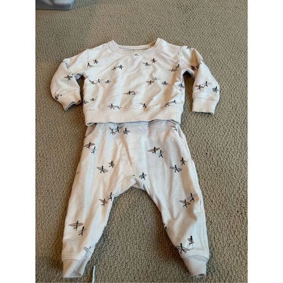 RYLEE + CRU Long Sleeve Tee + Pant Set Surfers 6-12m - Picture 1 of 4